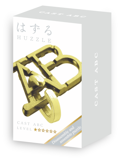 Mini-Huzzle-Cast-Puzzle - ABC - gold *