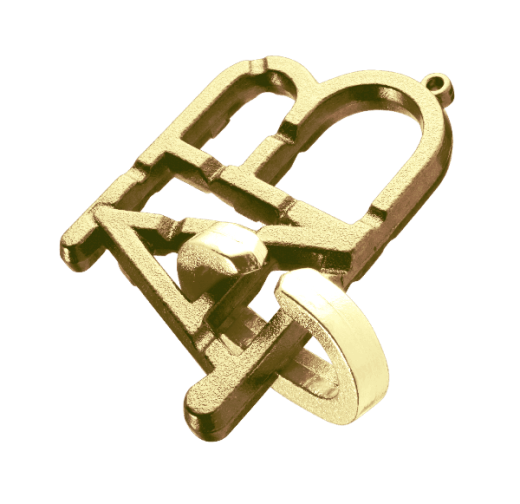 Mini-Huzzle-Cast-Puzzle - ABC - gold *