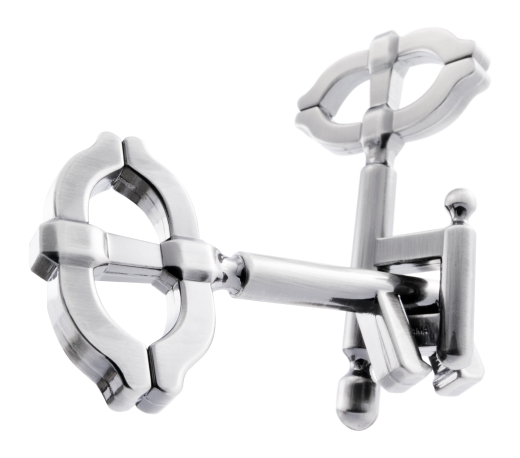 Mini-Huzzle-Cast-Puzzle - Key II - silber **
