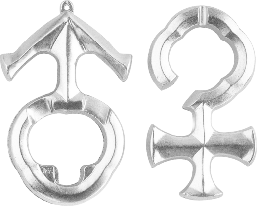 Mini-Huzzle-Cast-Puzzle - Dolce - silber ***