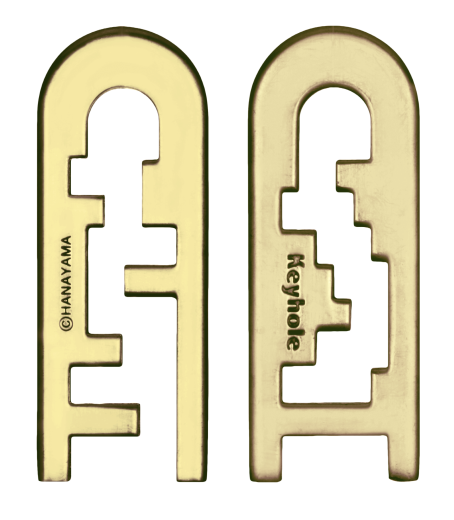 Mini-Huzzle-Cast-Puzzle - Keyhole - gold ****