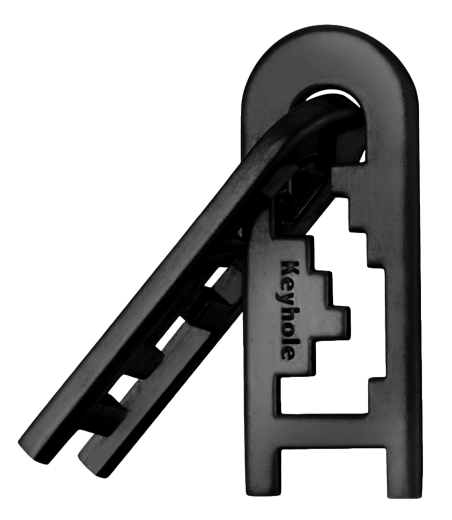 Mini-Huzzle-Cast-Puzzle - Keyhole - schwarz ****