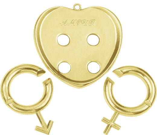 Mini-Huzzle-Cast-Puzzle - Amour - gold *****