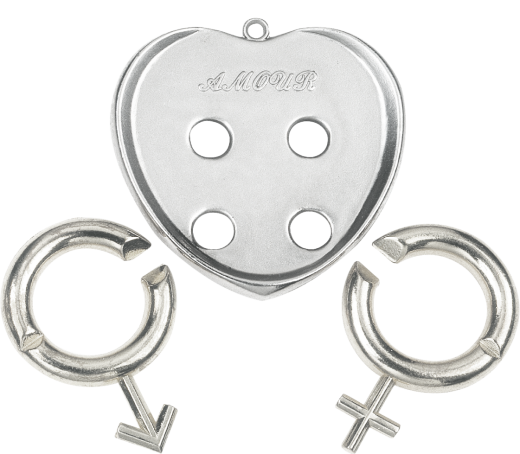 Mini-Huzzle-Cast-Puzzle - Amour - silber *****