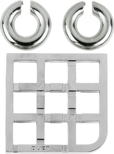 Mini-Huzzle-Cast-Puzzle - Duet - silber *****
