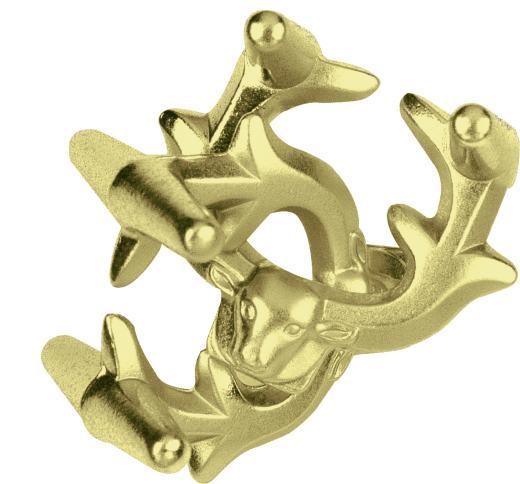 Mini-Huzzle-Cast-Puzzle - Elk - gold *****