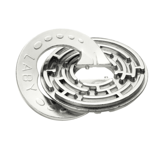 Mini-Huzzle-Cast-Puzzle - Laby - silber *****