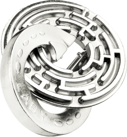 Mini-Huzzle-Cast-Puzzle - Laby - silber *****