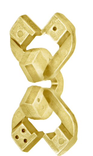 Mini-Huzzle-Cast-Puzzle - Chain - gold ******
