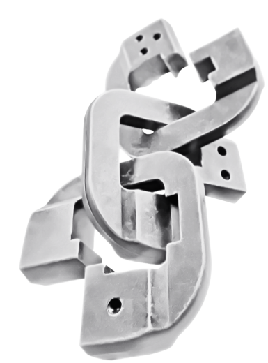 Mini-Huzzle-Cast-Puzzle - Chain - silber ******