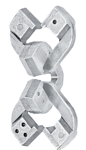 Mini-Huzzle-Cast-Puzzle - Chain - silber ******