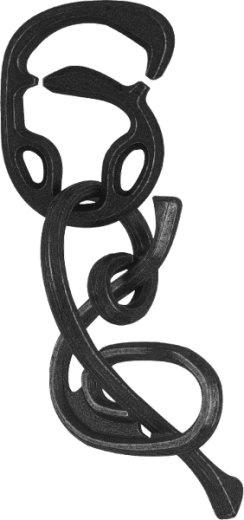 Mini-Huzzle-Cast-Puzzle - Enigma - schwarz ******