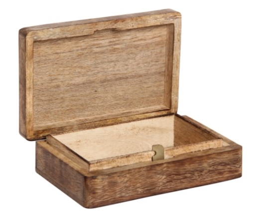 Trickkiste aus Mangoholz – handgefertigte Geschenkbox