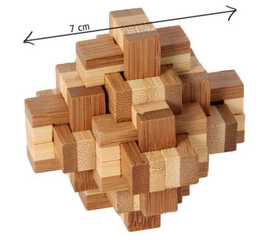6 Bambus-Knobelspiele im Geschenkset