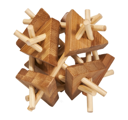 IQ-Test Bambus-Knobelspiel – Stäbe mit Dreiecken ***