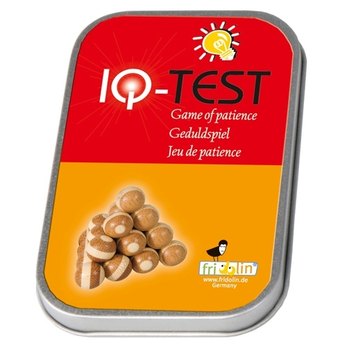 IQ-Test Bambus-Knobelspiel – Pyramide in Metalldose **