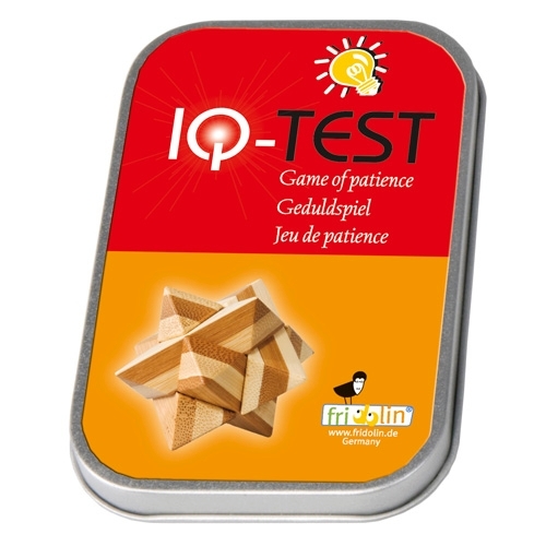 IQ-Test Bambus-Knobelspiel – Stern in Metalldose **
