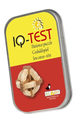 IQ-Test Bambus-Knobelspiel – Doppelte Scheibe in Metalldose ***