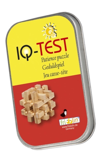 IQ-Test Bambus-Knobelspiel – Verschlossen in Metalldose **