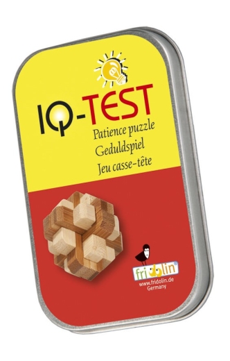 IQ-Test Bambus-Knobelspiel – Runder Knoten in Metalldose ****