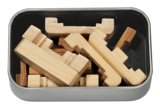 IQ-Test Bambus-Knobelspiel – Mix Knoten in Metalldose *****
