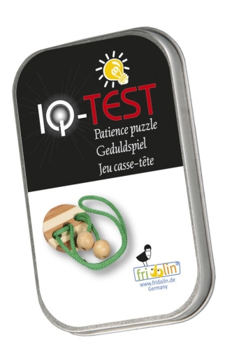 IQ-Test Bambus-Knobelspiel – Hellgrün in Metalldose **