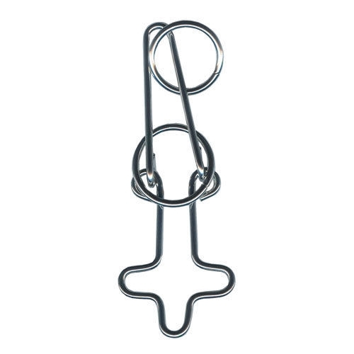 IQ-Test Metall-Knobelspiel – Kreuz-Ring in Metalldose ***