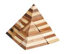 IQ-Test-Puzzle aus Bambus  Pyramide ***