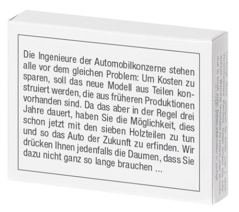 Mini-Holzpuzzle Das Auto-Puzzle