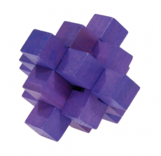 IQ-Test-Puzzle aus Bambus  Blockpuzzle violett ***