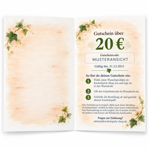 Geschenkgutschein Efeu – 20 € (PDF-Download)