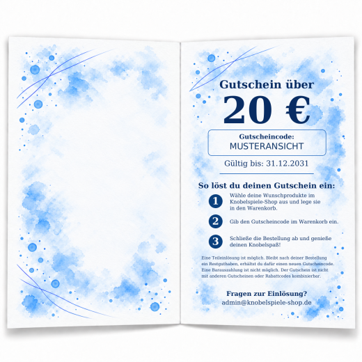Geschenkgutschein Metall blau – 20 € (PDF-Download)
