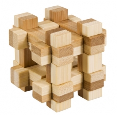 Bambus-Puzzle Gitterbox **  in Metalldose