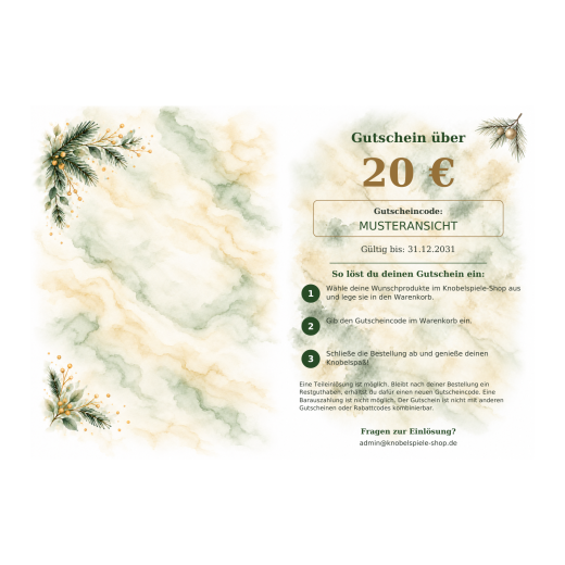Geschenkgutschein Merry X-Mas – 20 € (PDF-Download)