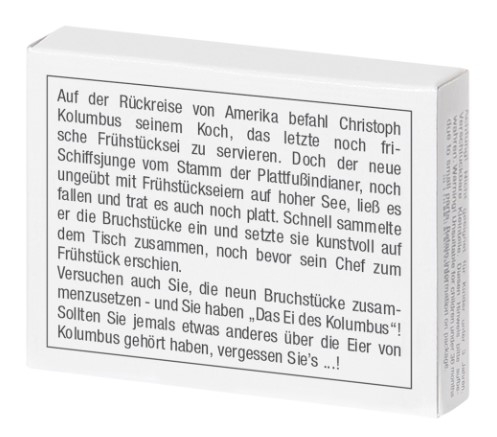 Mini-Holzpuzzle Das Ei des Kolumbus