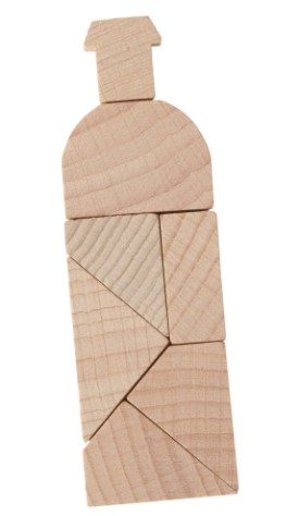 Mini-Holzpuzzle Das Flaschenpuzzle