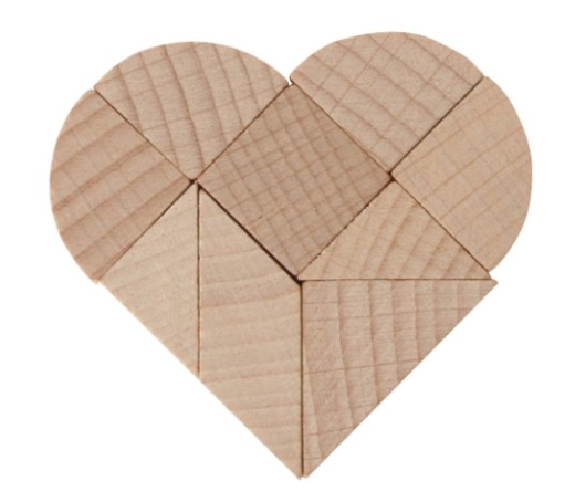 Mini-Holzpuzzle Das gebrochene Herz