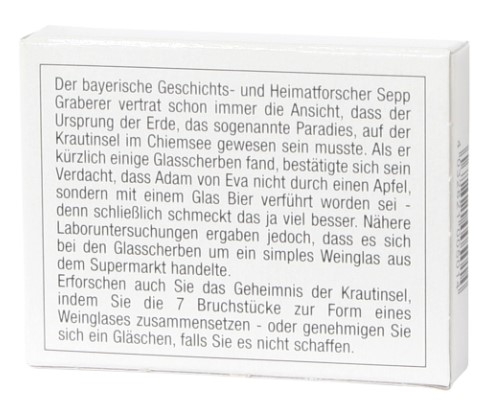 Mini-Holzpuzzle Das Glas-Puzzle