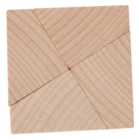 Mini-Holzpuzzle Das Quadrat-Rätsel