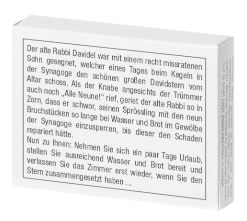 Mini-Holzpuzzle Der David-Stern