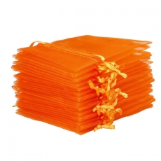 10x Organza-Sckchen  9x12 cm - orange