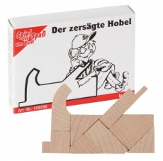 Mini-Holzpuzzle Der zersgte Hobel