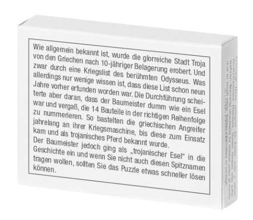 Mini-Holzpuzzle Der trojanische Esel