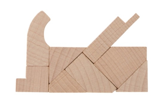 Mini-Holzpuzzle Der zersägte Hobel