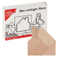 Mini-Holzpuzzle Das zerlegte Haus