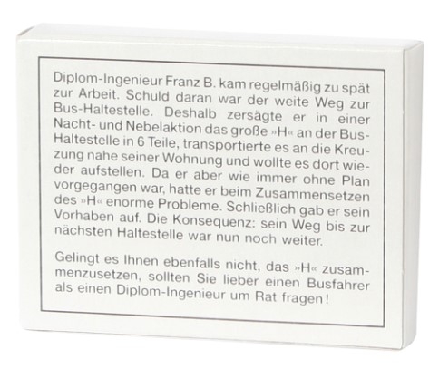 Mini-Holzpuzzle H-Puzzle