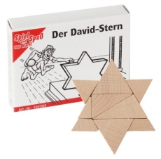Mini-Holzpuzzle  Der David-Stern