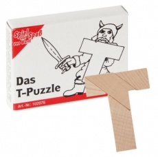 Mini-Holzpuzzle Das T-Puzzle