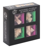 Holz-Knobelspiele Quadruplets – 4er-Set