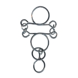 IQ-Test Metall-Knobelspiel – Stab & Ringe in Metalldose ***